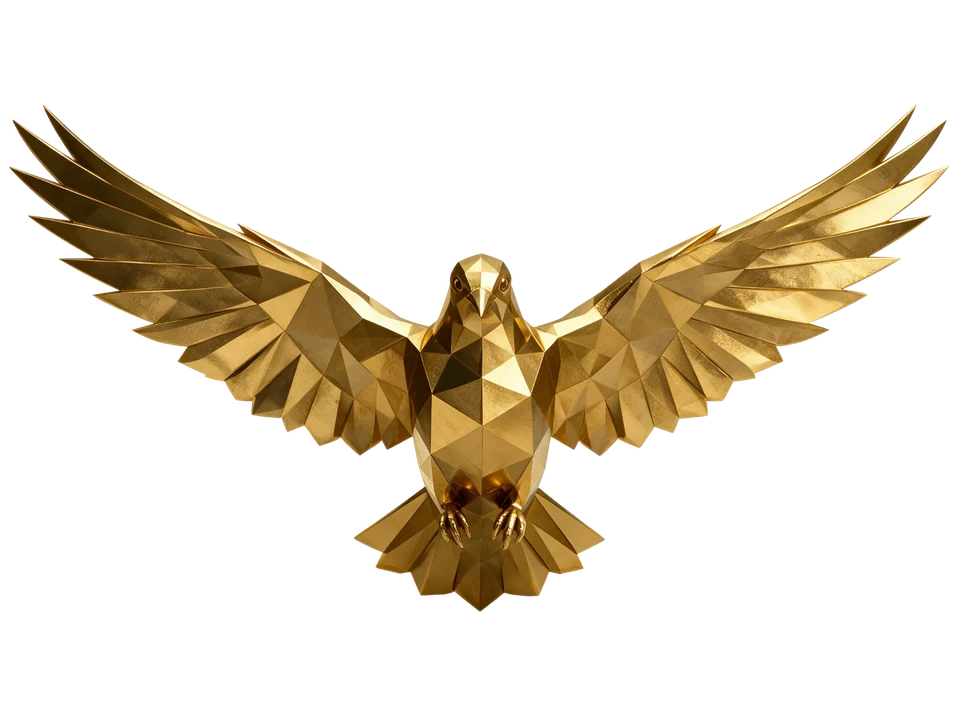 Gold bird with wings spread, the emblem of the PnL.com Freedom Evaluation